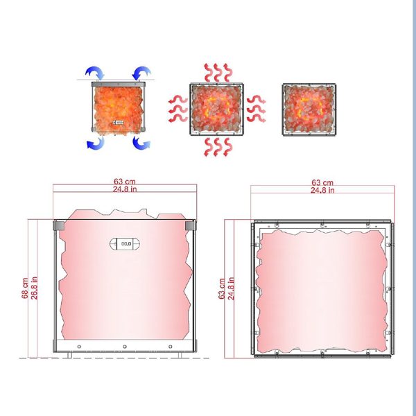SOBĂ CU CRISTALE DE SARE DE HIMALAYA Halo Crystal Iso Benessere Schema